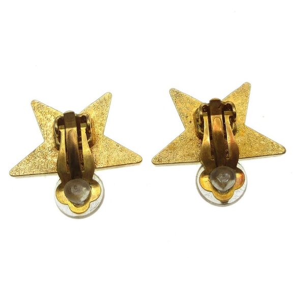 Chanel Star Earrings Clip-On Yellow 01P - Picture 3 of 5